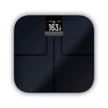 Electronic personal scale GARMIN Index S2 — black, max 181.4 kg, Wi‑Fi/Bluetooth, body composition