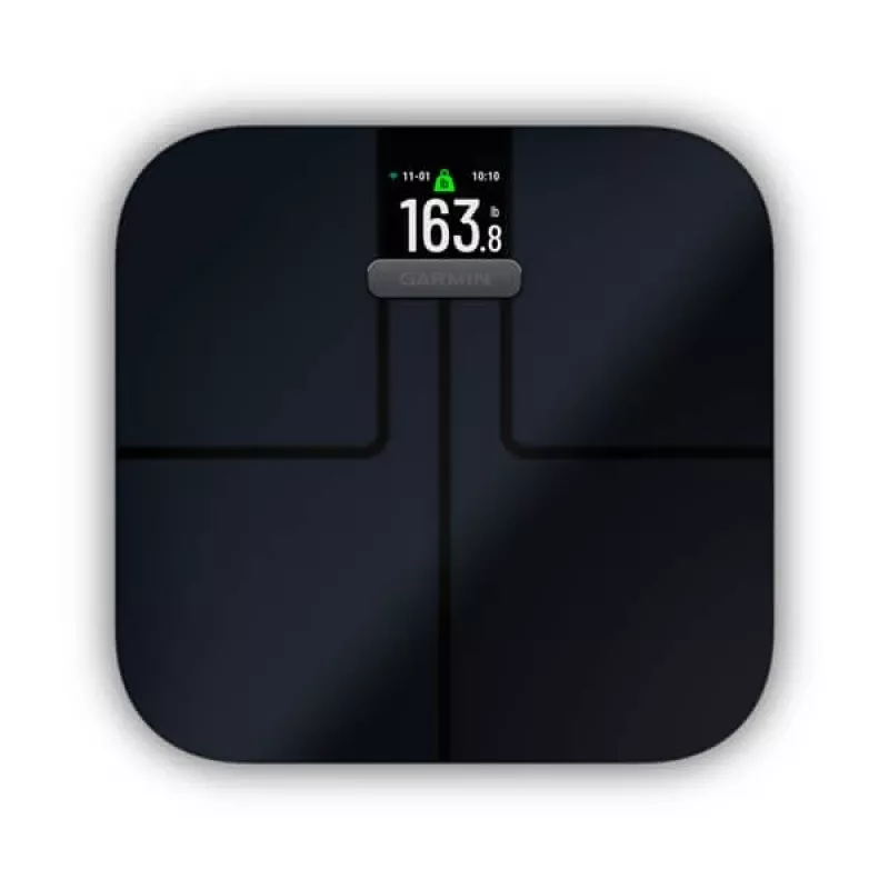 Electronic personal scale GARMIN Index S2 — black, max 181.4 kg, Wi‑Fi/Bluetooth, body composition