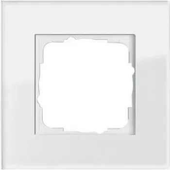 Glass cover plate GIRA Esprit Glas White, screwless, 95×95×9.85 mm