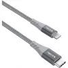 USB 2.0 Adapter Cable, USB-C Plug > Lightning Plug (Silver/Grey, 1 Meter, PD, Sleeved)