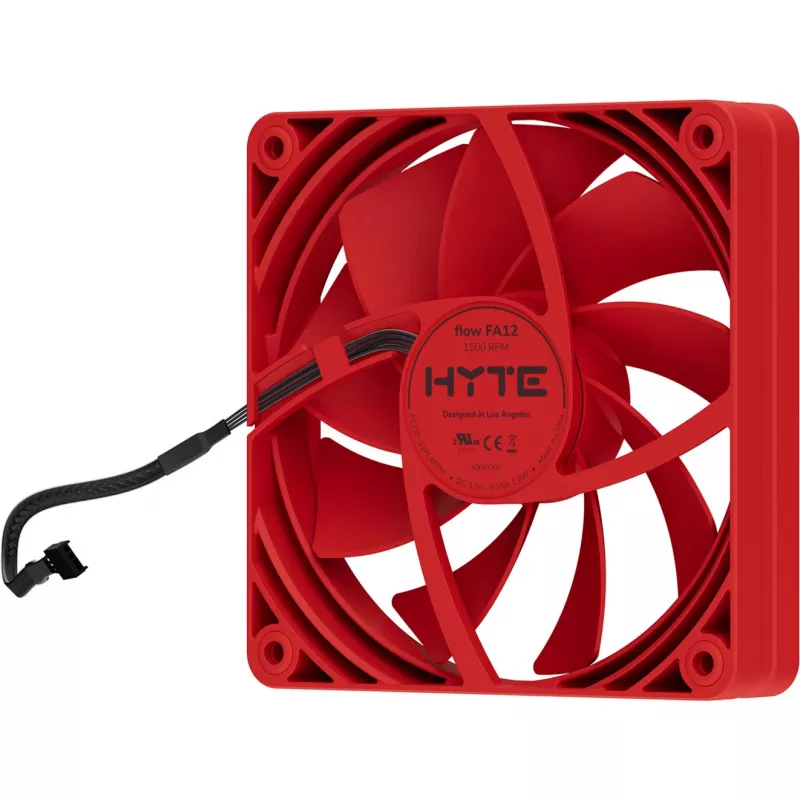 Computer cooling fan HYTE FA12-RR-4 120 mm, 1500 RPM, 72 m³/h, 1.6 mmH2O, Fluid Dynamic Bearing, red, pack of 4