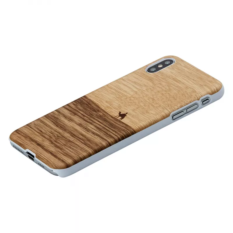 Smartphone case man and wood for iPhone XS Max — terra white