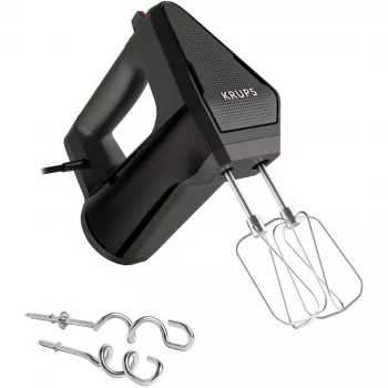 Hand Mixer KRUPS GN6028 — 600 W, black, handheld electric mixer with multiple speed settings