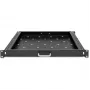 Qoltec 54509 Sliding Steel Rack Shelf, 600x600, Black