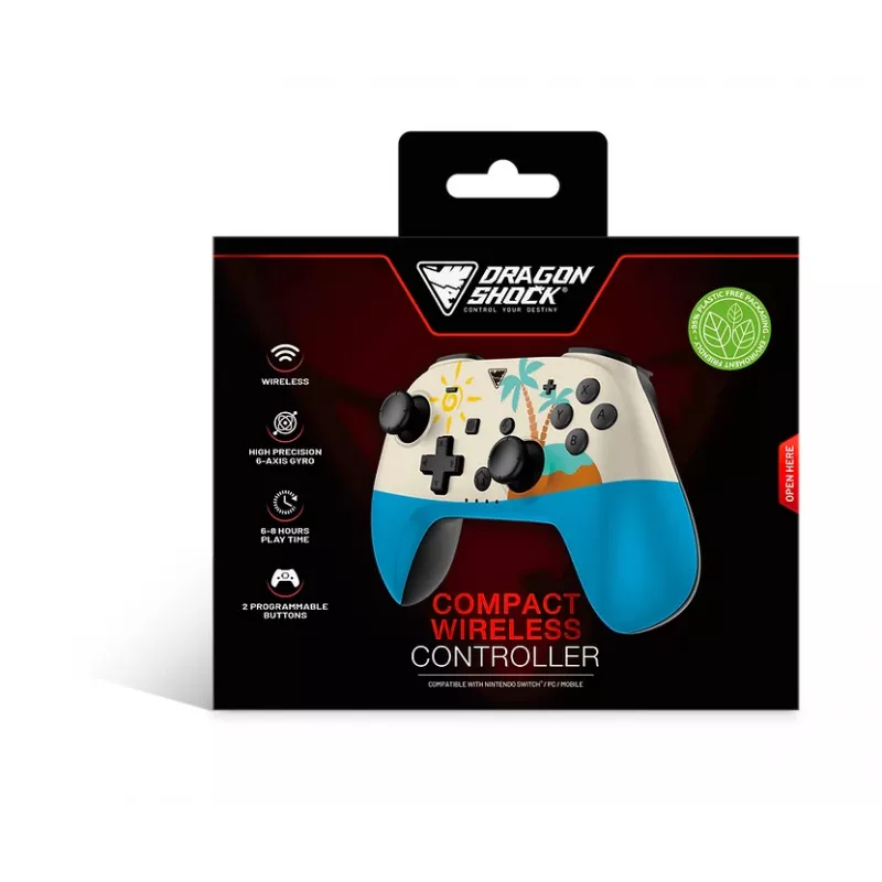 Dragonshock PopTop Compact - Gamepad - Nintendo Switch - Schaltfläche Zurück - D-Pad - Home button - Reset-Taste - Kabellos - Bluetooth - USB Typ-C (D