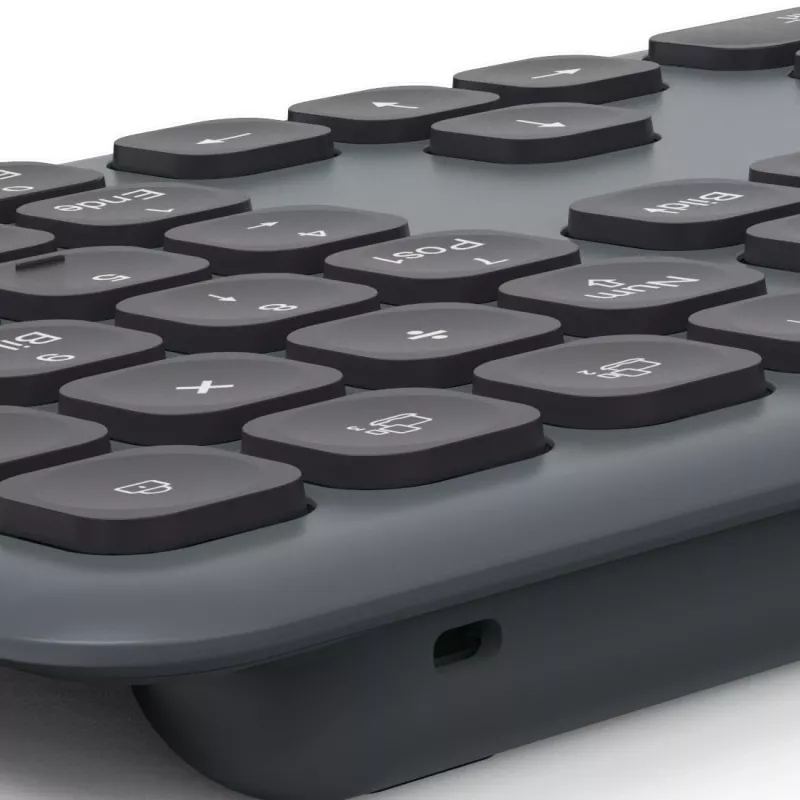 multi device keyboard and mouse set black gre