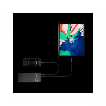 Lightning cable Green Cell KABGC18 — 2 m, Lightning to USB-A, black