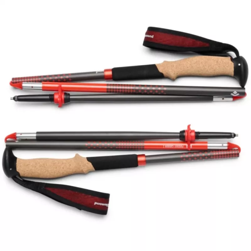 Trekking Poles Pursuit Carbon Z, Fitness Device Anthracite/orange, 1 Pair, 110 cm