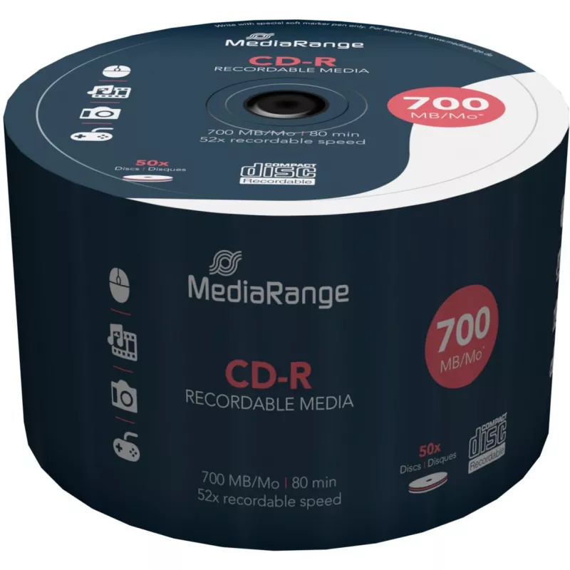 CD-R Media 700MB 52X 50-PACK/MR207 Mediarange