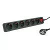 Power Extension ROLINE 19.07.1075 3 m 6 AC Outlet Indoor Black