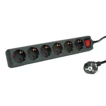 Power Extension ROLINE 19.07.1075 3 m 6 AC Outlet Indoor Black
