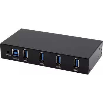 EXSYS EX-11234HMS Interface Hub USB 3.2 Gen 1 (3.1 Gen 1) Type-B 5000 Mbit/s Black (EX-11234HMS)