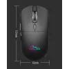 Wireless mouse MEDIA-TECH MT1124 BT/RF Silent & Recharge — ambidextrous, 3200 DPI, Bluetooth + 2.4 GHz USB, 6 buttons, rechargeable