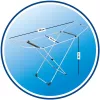 Vileda 157241 X Legs Clothes Line white