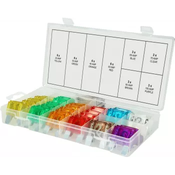 Automotive Fuse Set ks tools 970.0730, 36-piece, blade fuses 20–100 A