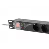 Power distribution unit LANBERG PDU-PRO-07F-0200-BK — 1U rack PDU, 7 Type F outlets, 16 A, 2 m cable, black
