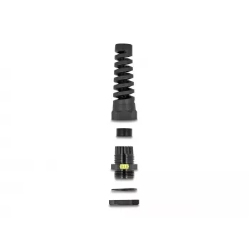 DeLOCK Cable Gland M12 with ventilation strain relief IP68 black 2 pcs