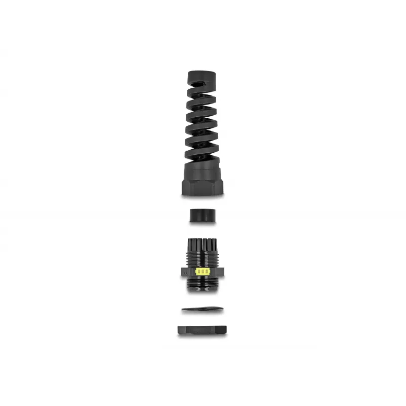 DeLOCK Cable Gland M12 with ventilation strain relief IP68 black 2 pcs