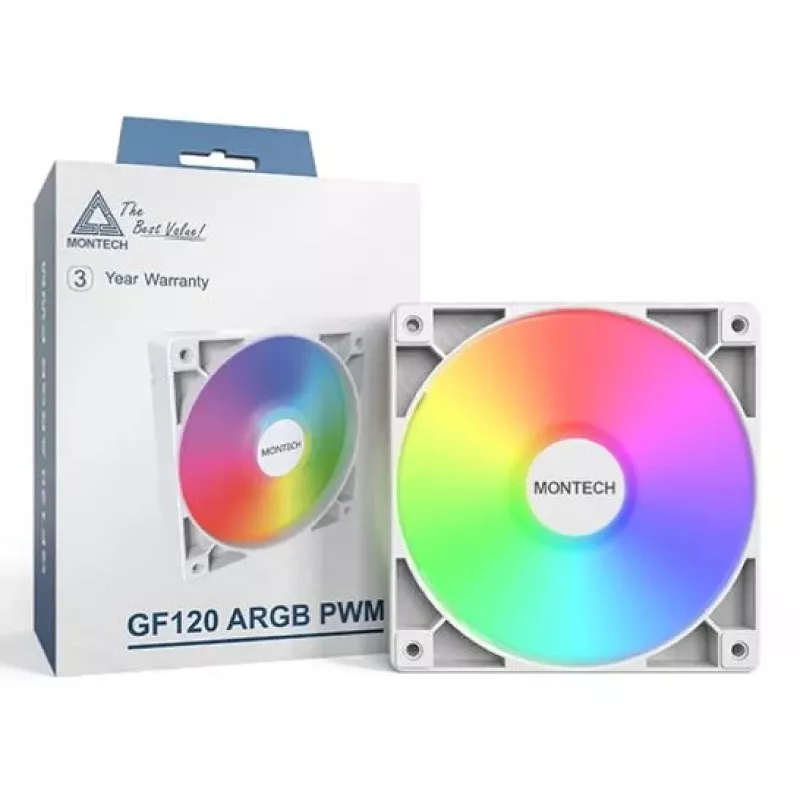 Montech GF120 V2 ARGB Computer case Fan module 12 cm White 3 pc(s)