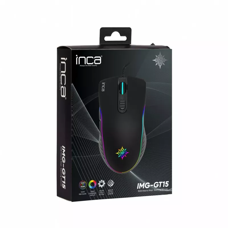 INCA Gaming Mouse IMG-GT15 4800 DPI. RGB. 7 Buttons. USB. SW retail