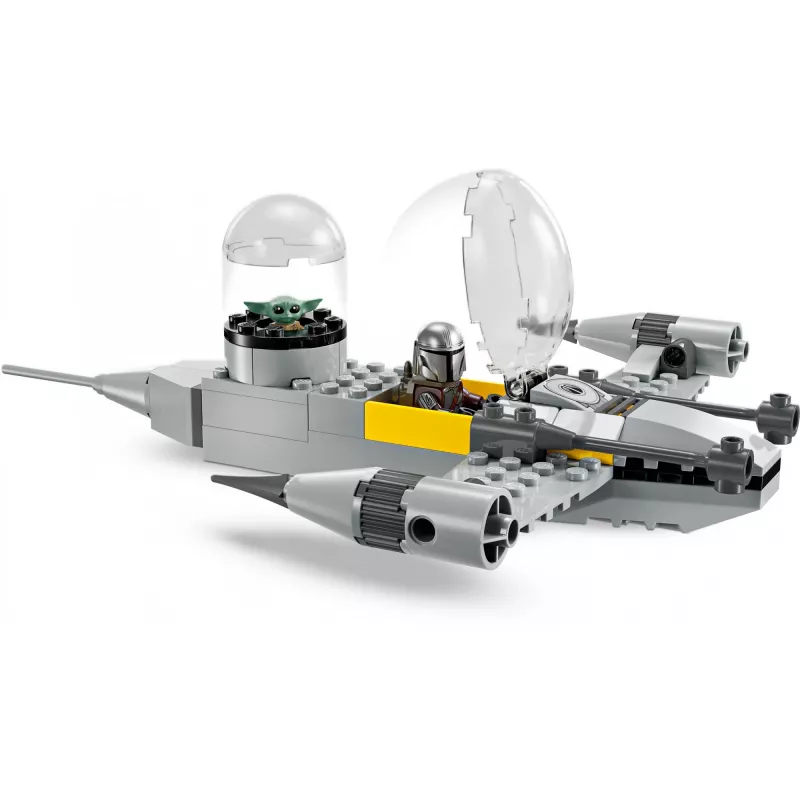 LEGO Star Wars set 75410 N-1 Starfighter model with 92 pieces, minifigures Mando and Grogu