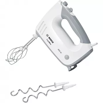 Hand mixer Bosch MFQ36400 — 450 W, 5 speeds, turbo, 1.3 m cord, grey/white