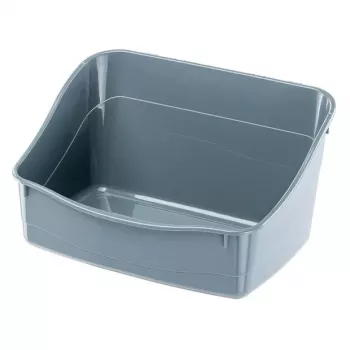 Open corner litter box FERPLAST Rabbit toilet plastic grey 370×270×185 mm for rabbits