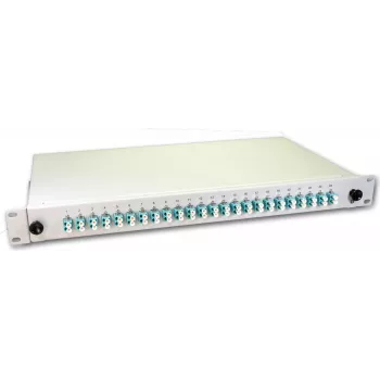 Lightwin LWL Splice Box, 48 Fibres, 24x DLC Multimode, 50/125µm OM3 Pigtail Splice Boxes (SPBOX 48G50 OM3 DLC)