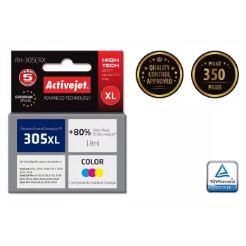 Activejet AH-305CRX Ink (replacement for HP 305XL 3YM63AE; Premium; 18 ml; color Cyan, Magenta, Yellow)