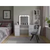 Bedroom vanity set top e shop Z.KUBA MARINA L BIEL — white particleboard, 6 drawers, 1300×510×1460 mm