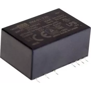 DC/DC converter MEAN WELL IRM-01-12S, 1 W, 12 V output, 85–305 V input, RoHS