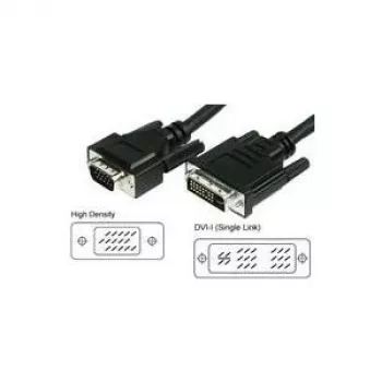 Wentronic Goobay DVI-I/VGA FullHD Cable, Black, 3 m - DVI-A-Plug (12+5-Pin) > VGA-Plug (15-pin) (50991)