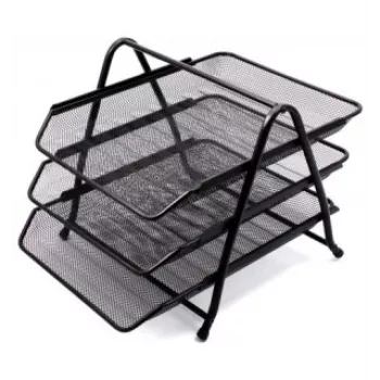 Desk Tray Organizer Forpus FO30545 Metal Black