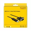 Serial Cable DeLOCK 66282 Black 1.8 m RS-232 USB Type-A