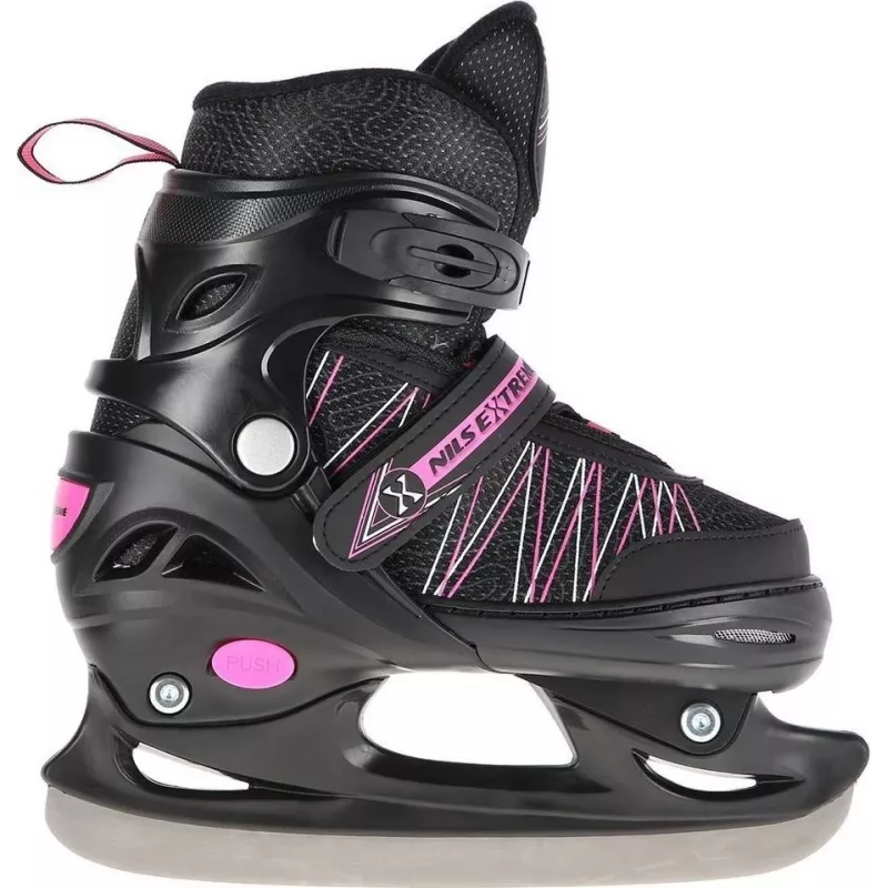 Nils Extreme NH11912 A 2IN1 Skates BLACK/PINK SIZE. S (31-34) With Interchangeable Hockey Skates