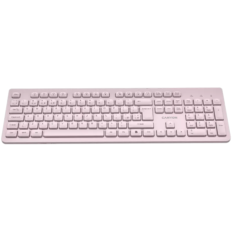 Wireless keyboard CANYON HKB-W01 — UK/US layout, beige, AAA battery powered