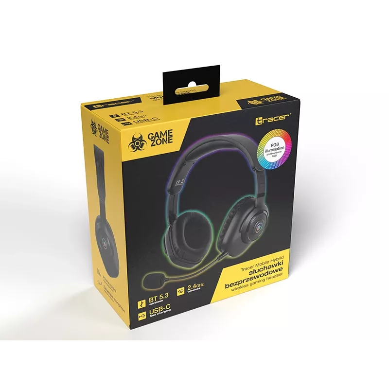 Tracer headphones GAMEZONE Mobile Hybrid BT+2.4G Black