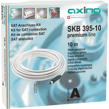 Coaxial Cable Axing SKB 395-10 10 m White