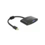 Video Cable Adapter DeLOCK 65553 Mini DisplayPort HDMI VGA 0.18m