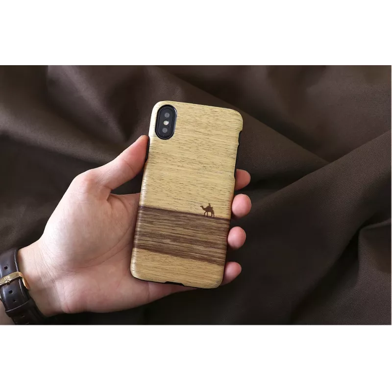 Phone case MAN&WOOD for iPhone X/XS — terra black, protective back cover