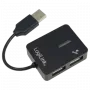 USB hub LOGILINK UA0139 — 4‑port USB 2.0, 480 Mbit/s, black