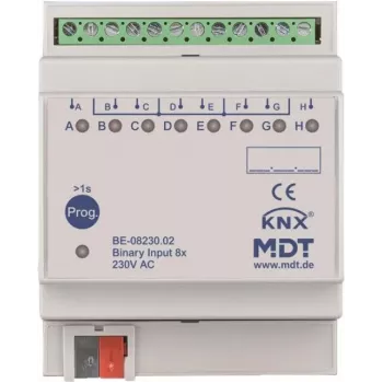 MDT BE-08230.02 Binary Input 8-way 4TE REG 230VAC (BE-08230.02)