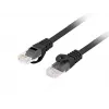 Patchcord cat.6 UTP LSZH CU 1m black fluke passed