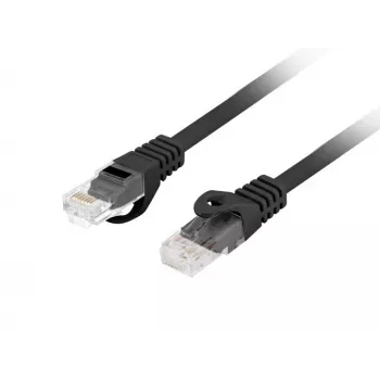 Patchcord cat.6 UTP LSZH CU 1m black fluke passed