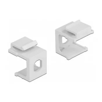 Delock - Modulare Eingabe (leer) - weiß - 1 Anschluss (Packung mit 4) (86819)