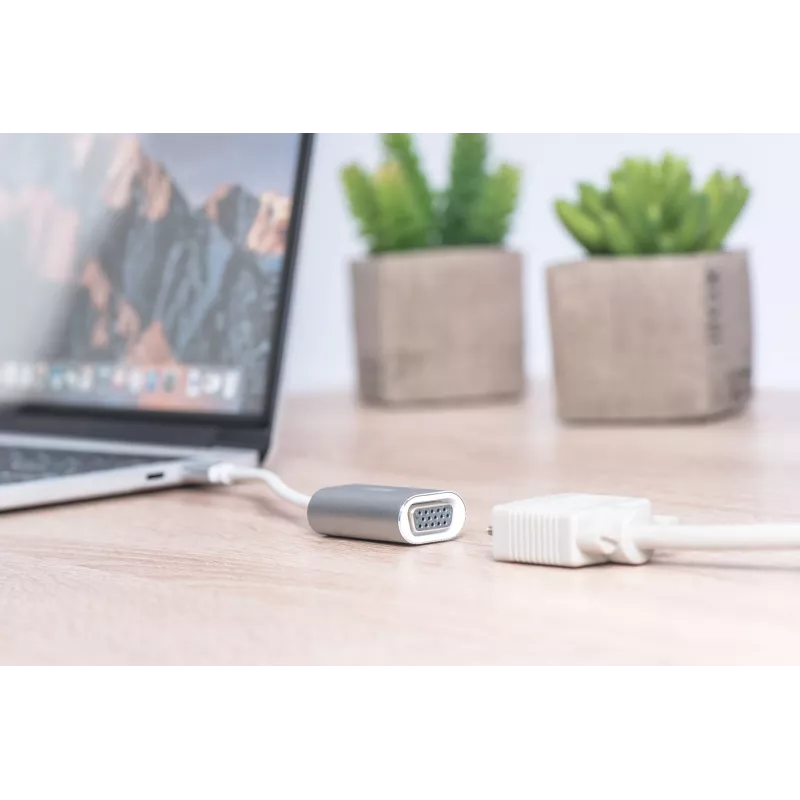 DIGITUS DA-70837 Adapter graficzny VGA 1080p FHD to USB 3.0 Type C, aluminiowy