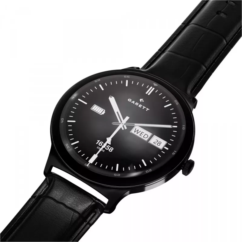 Smartwatch Garett Quantum — black stainless steel