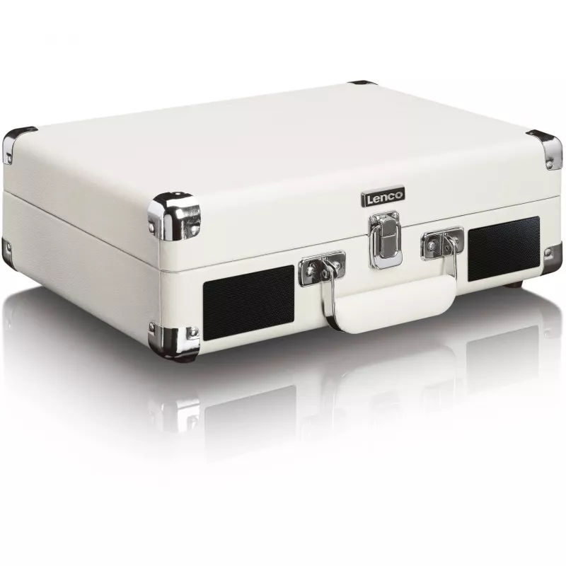 Belt-drive turntable Lenco TT-115CR cream — suitcase record player, USB recording, Bluetooth 5.0, 33/45/78 RPM
