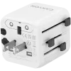 Travel adapter CANYON OnTour One EU UK US AUS White (CNS-TA1005W) - universal plug conversion for EU/UK/US/AUS