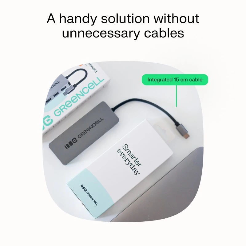 USB hub Green Cell HUB-GC-C4A — 4-port USB-C 3.0 hub